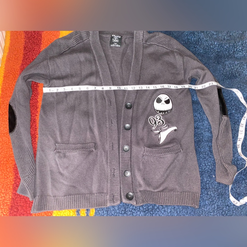 Disney Jack Skellington Box Lunch Gray Cardigan In Si… Gem